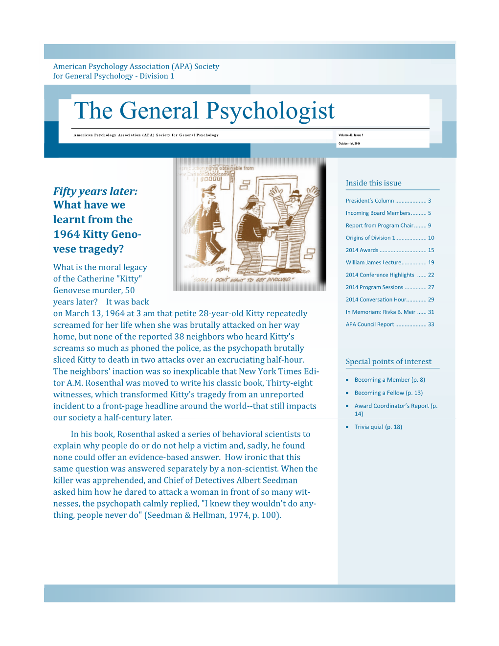 The General Psychologist