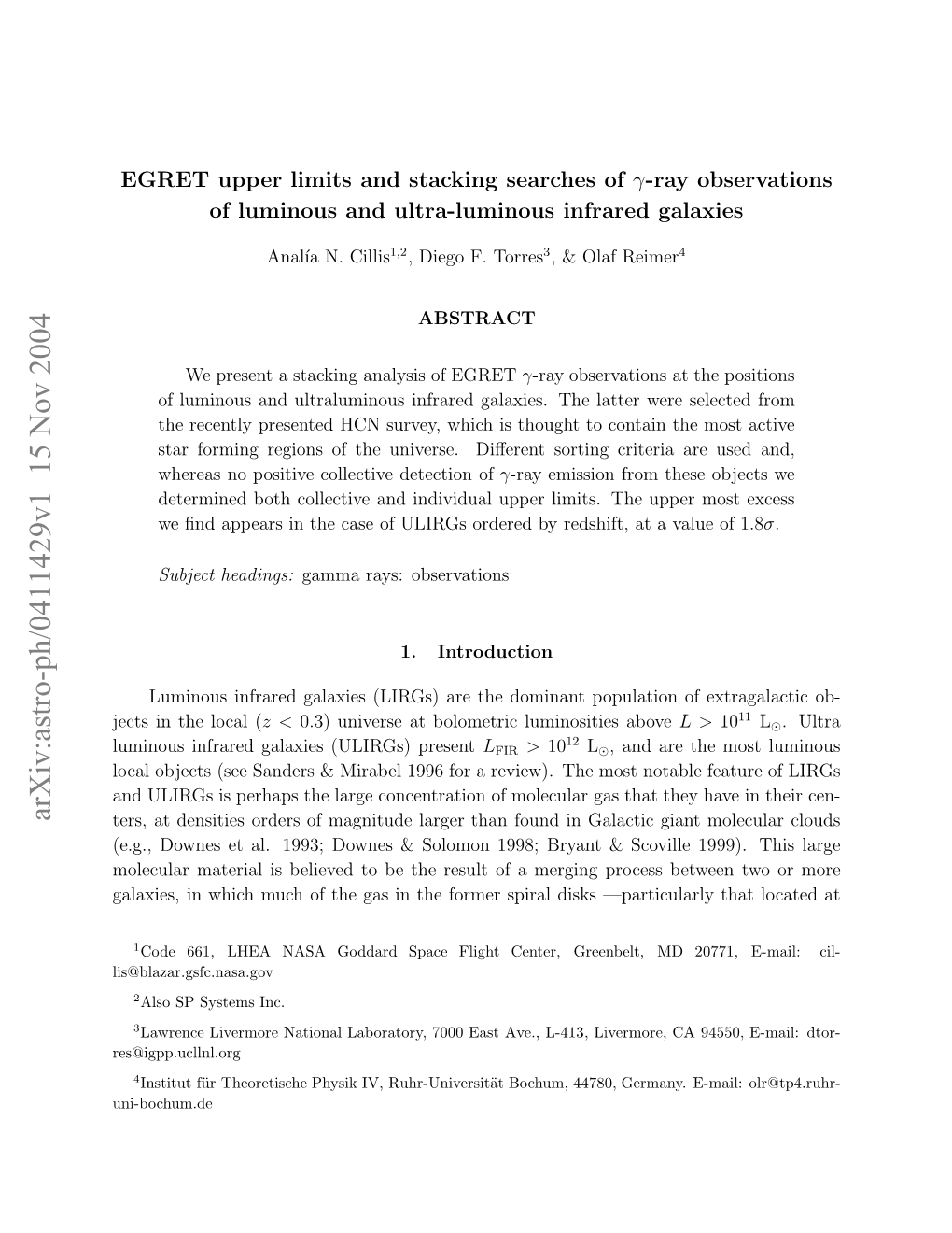 EGRET Upper Limits and Stacking Searches of Gamma-Ray