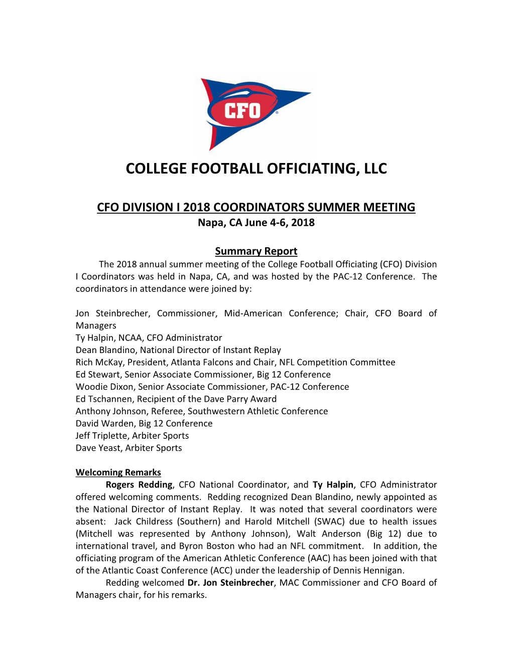 College Football Officiating, Llc