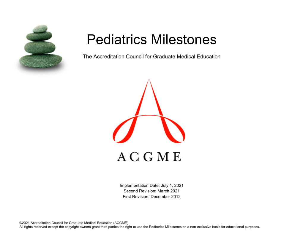 Pediatrics Milestones