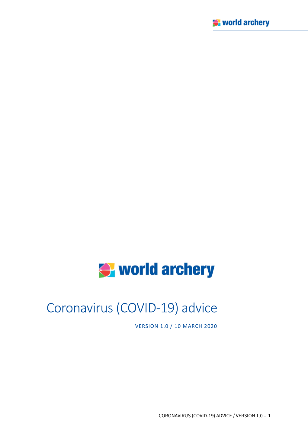 Coronavirus (COVID-19) Advice