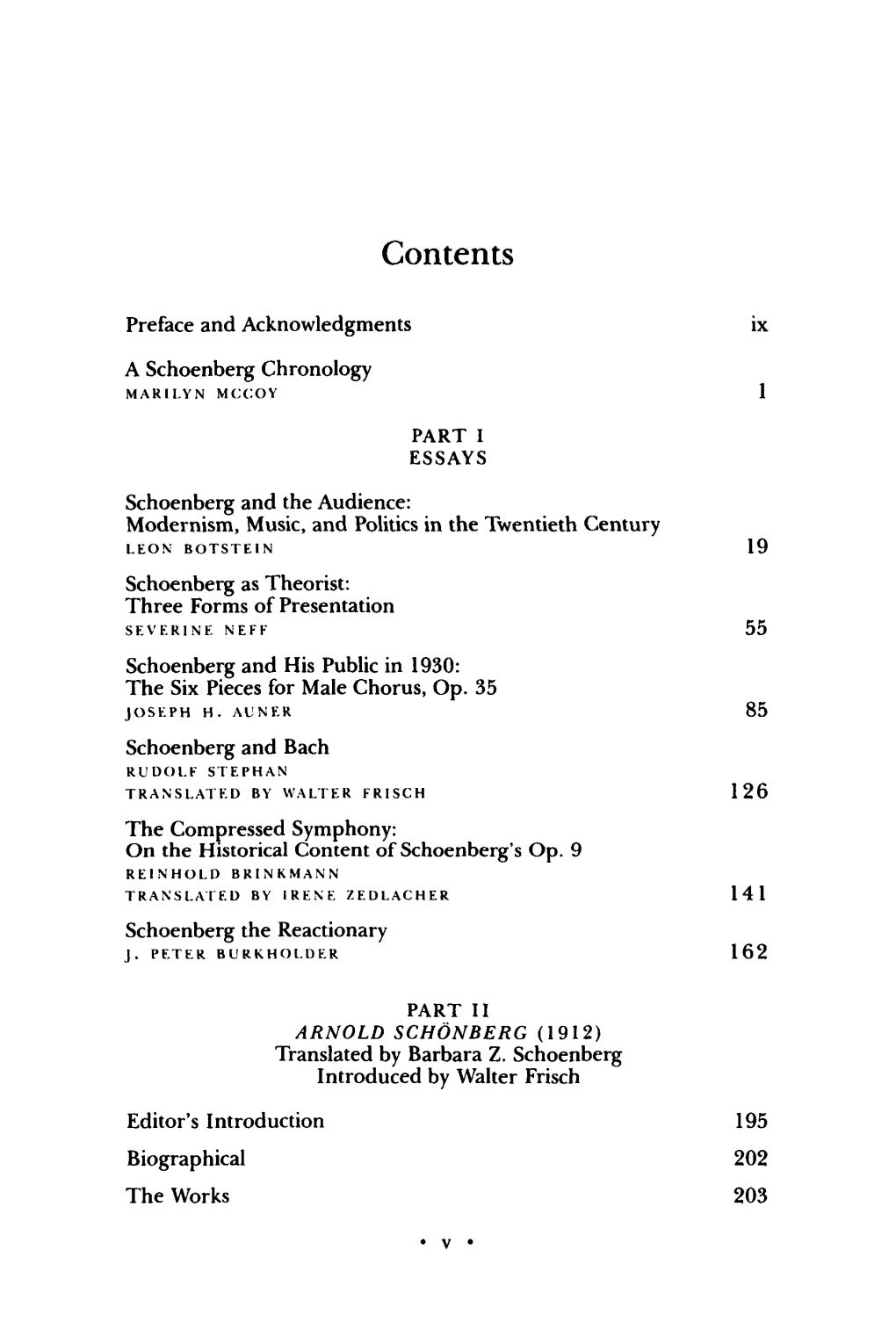 PART I ESSAYS Schoenberg and the Audience: Modernism, Music, And