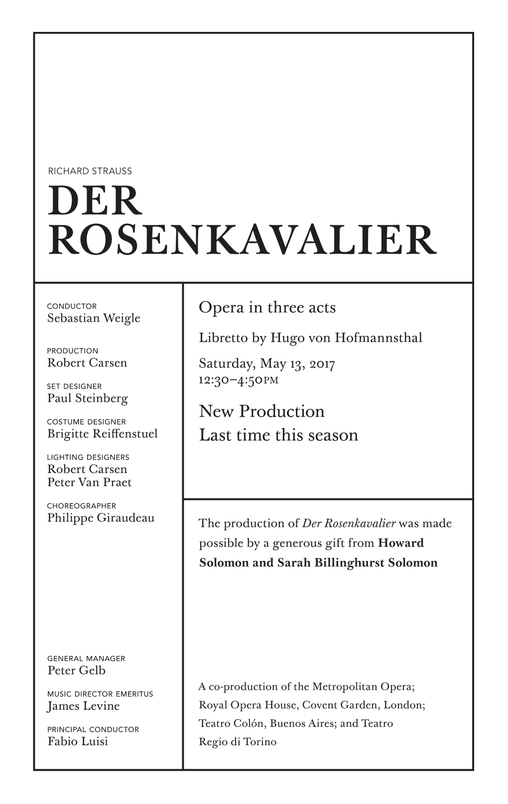 Der Rosenkavalier