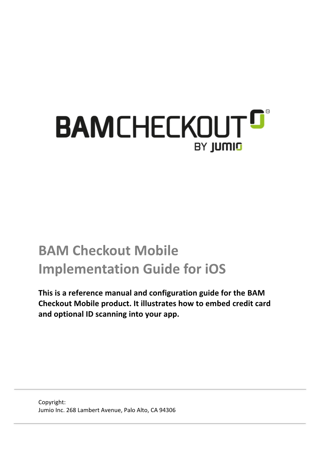 BAM Checkout Mobile Implementation Guide for Ios