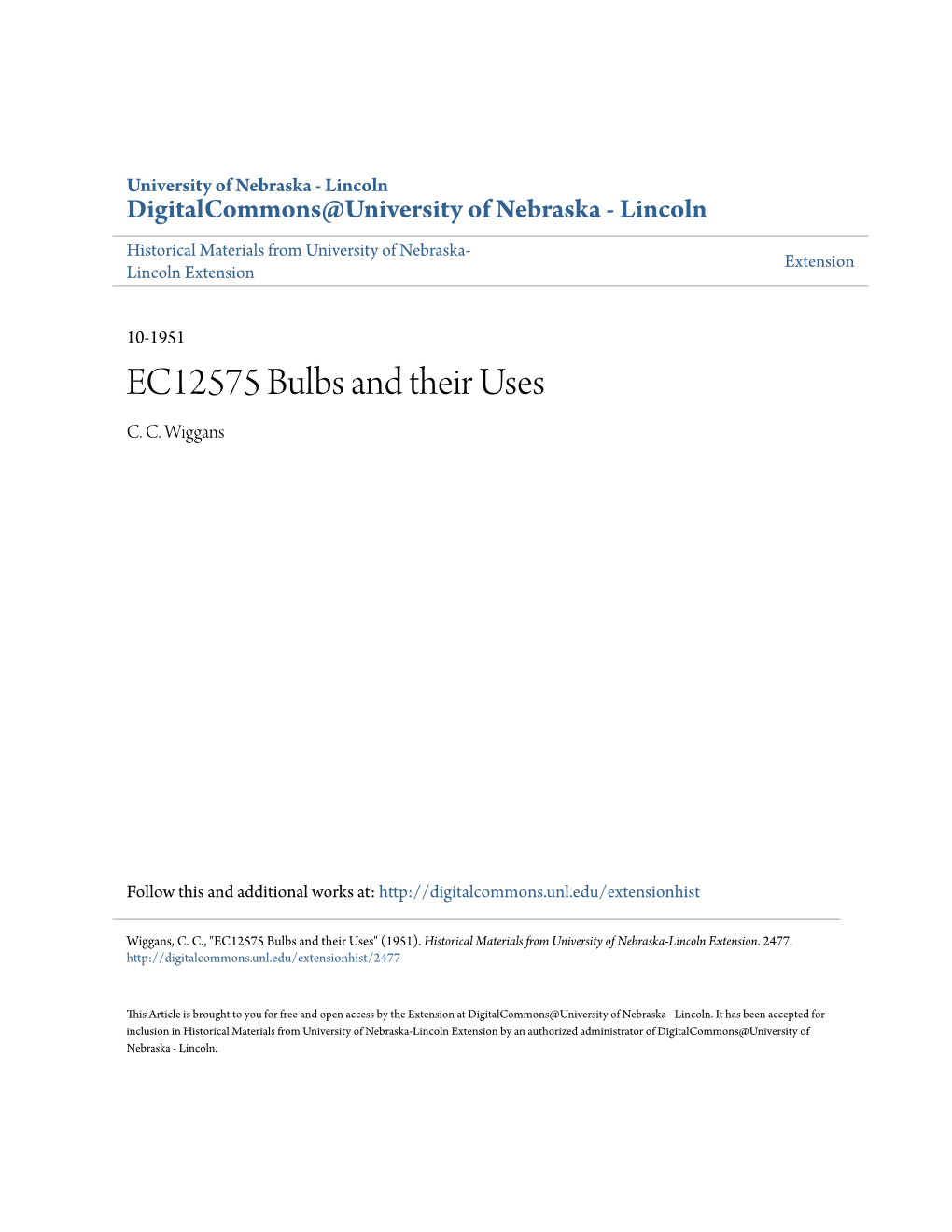 EC12575 Bulbs and Their Uses C