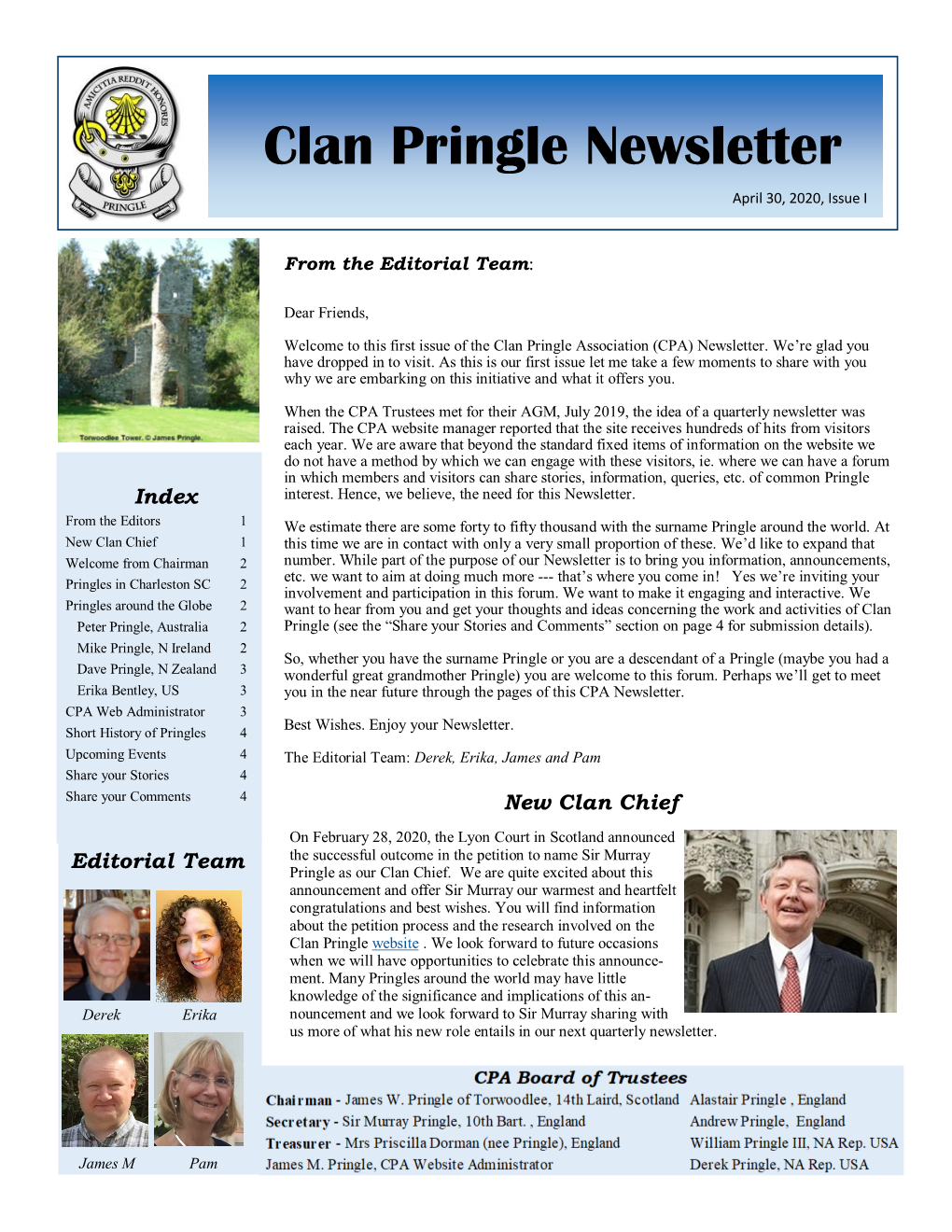Clan Pringle Newsletter