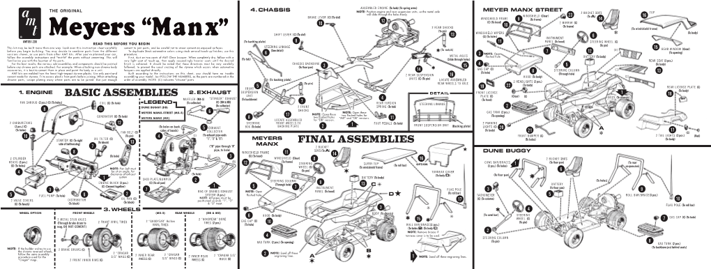 AMT651 Meyers Manx Instructions Front