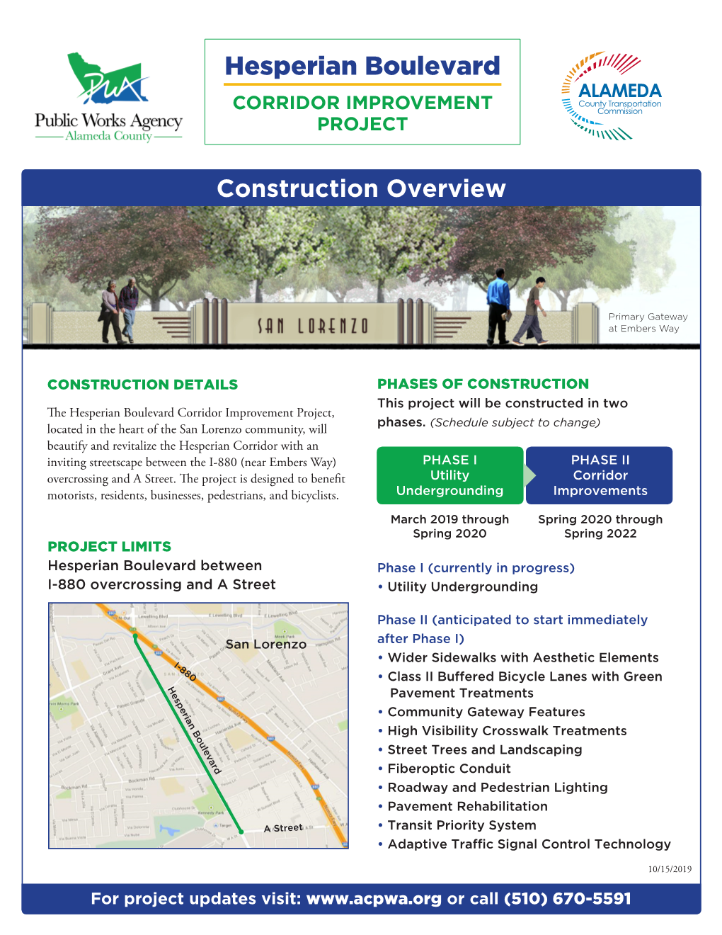 Hesperian Boulevard CORRIDOR IMPROVEMENT PROJECT