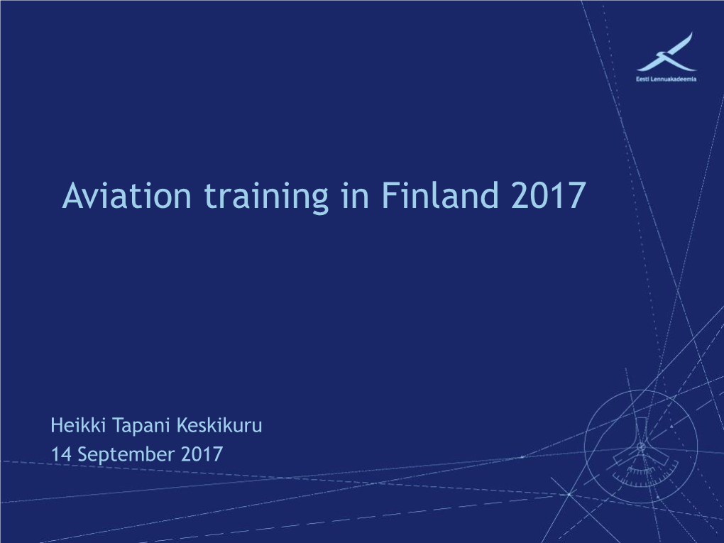 Aviation Training in Finland 2017