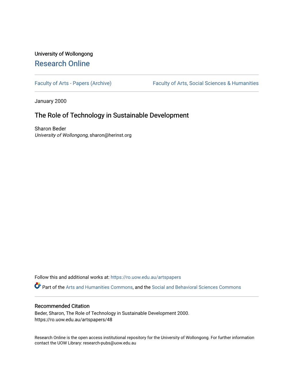 The Role of Technology in Sustainable Development