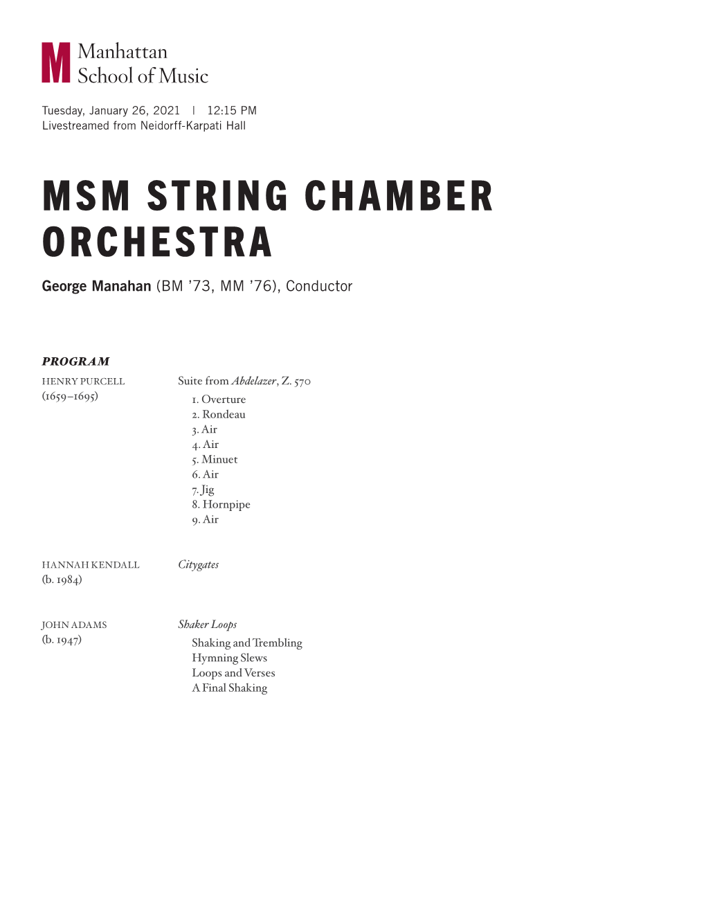 Msm String Chamber Orchestra