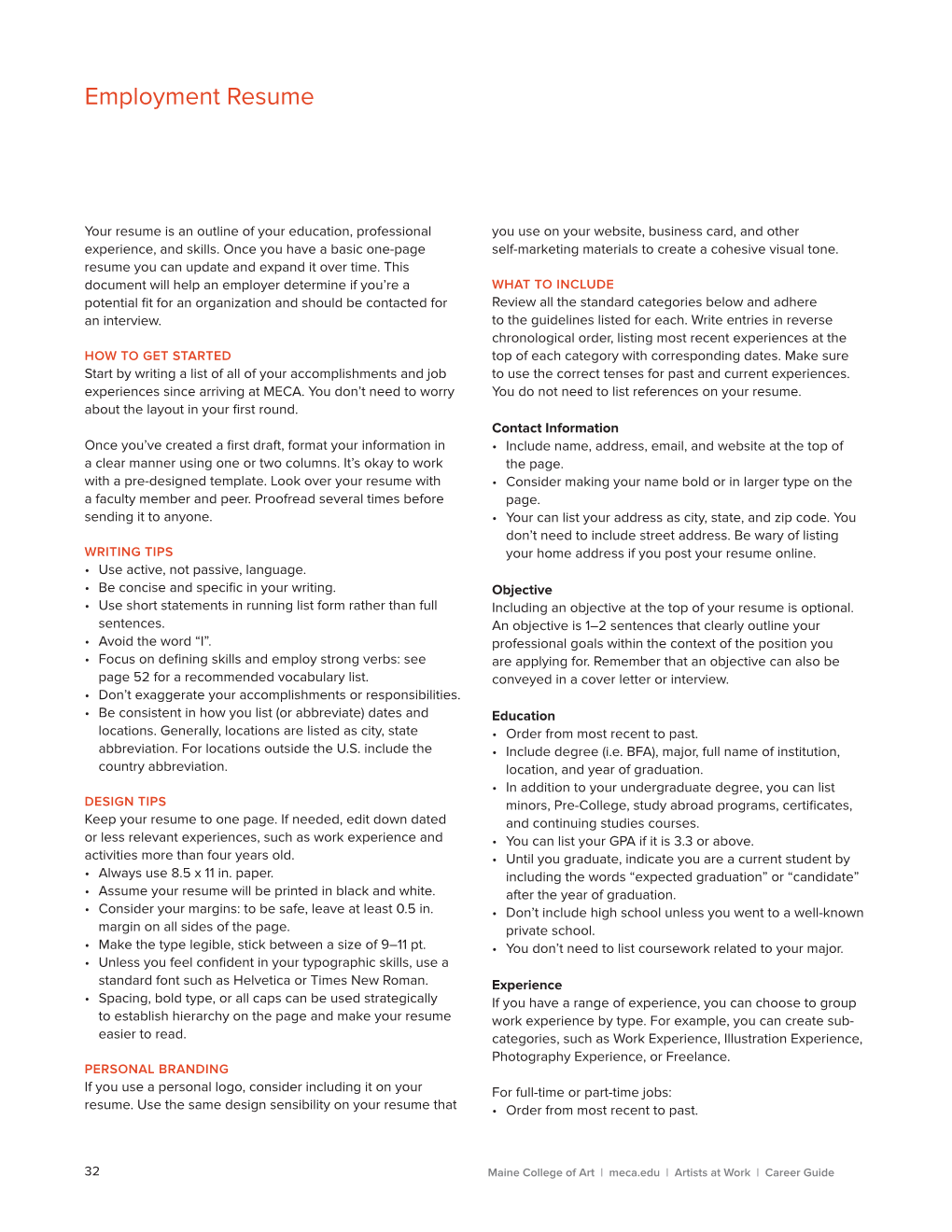 The Employment Resume (Pdf)