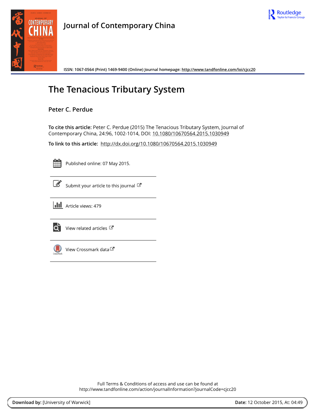 The Tenacious Tributary System