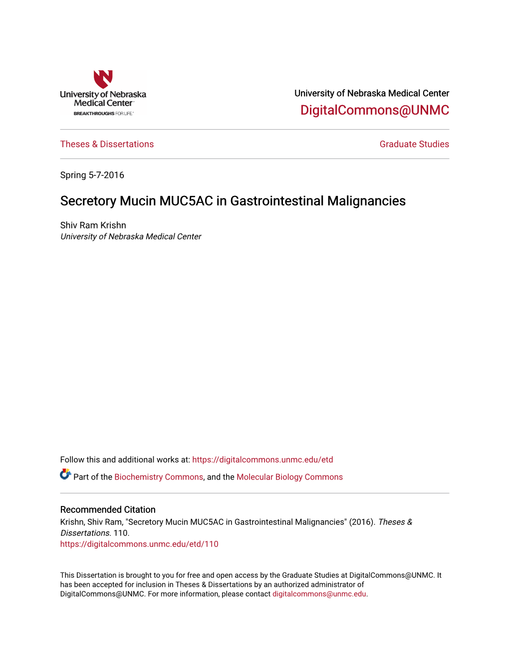Secretory Mucin MUC5AC in Gastrointestinal Malignancies