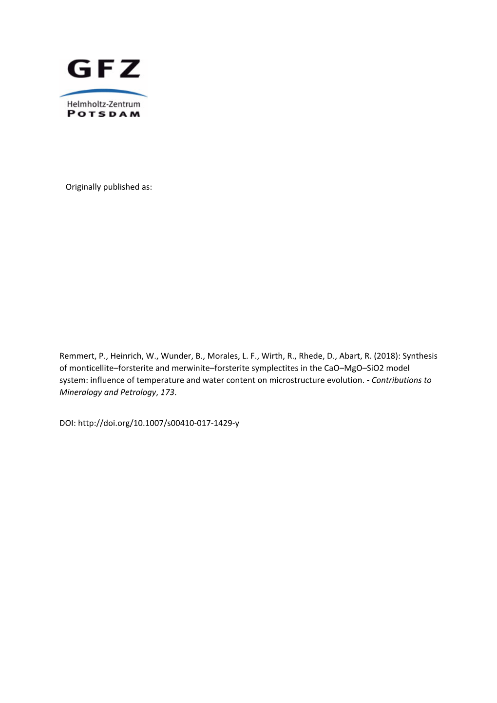 Synthesis of Monticellite–Forsterite and Merwinite–Forsterite