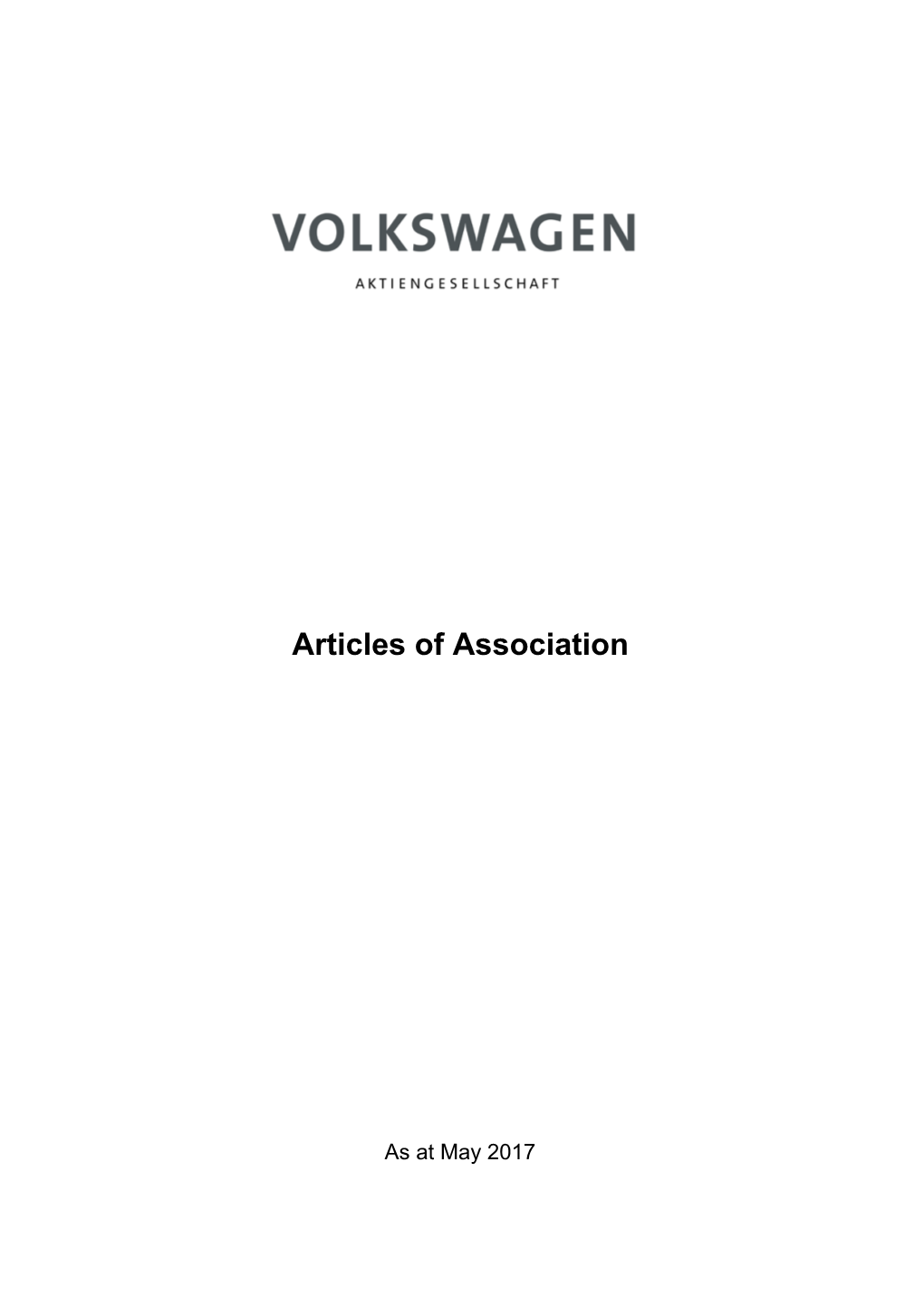 Articles of Association