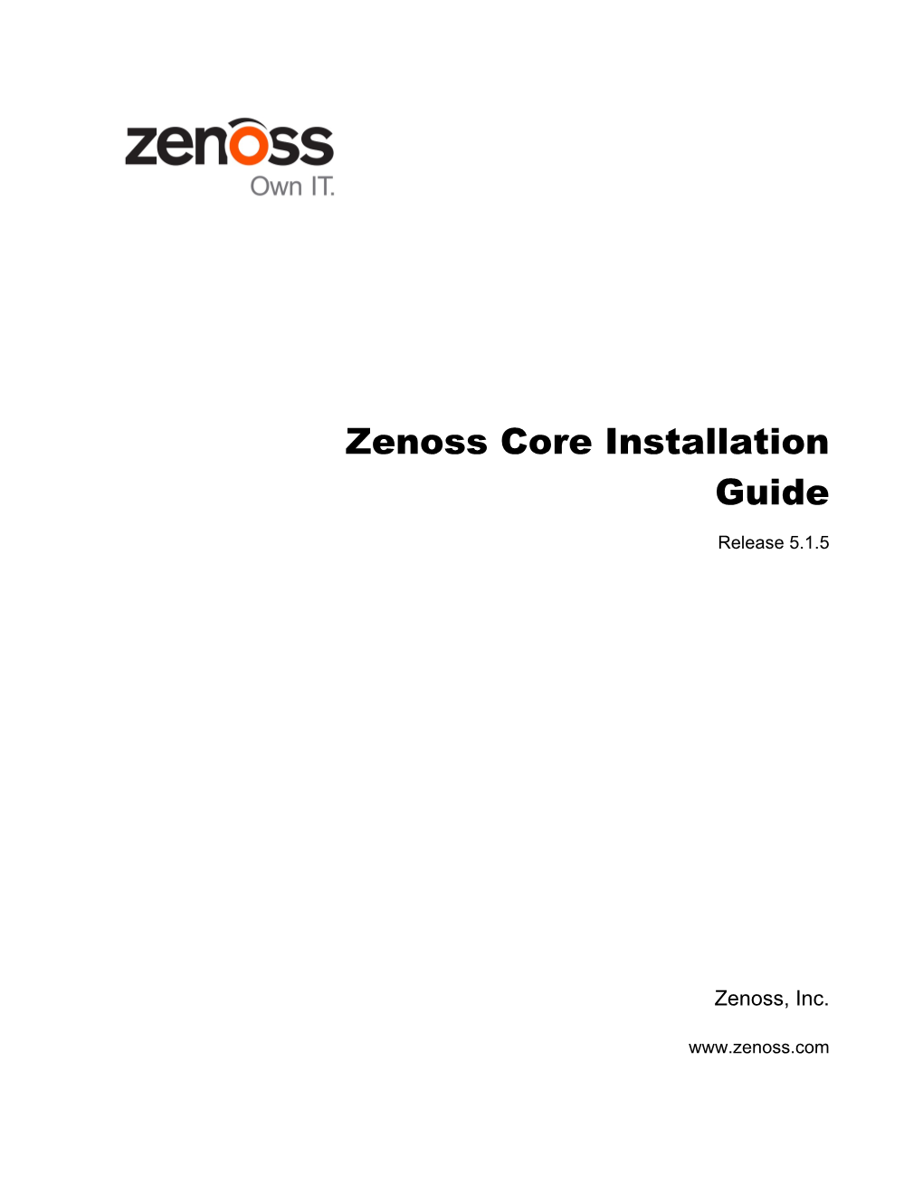 Zenoss Core Installation Guide