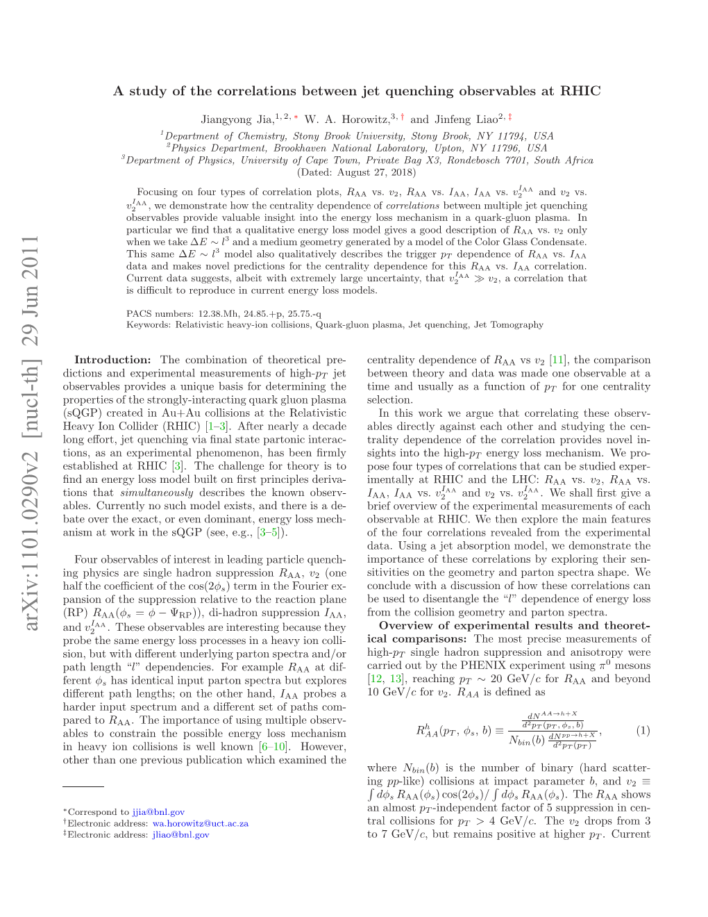 A Study of the Correlations Between Jet Quenching Observables at RHIC