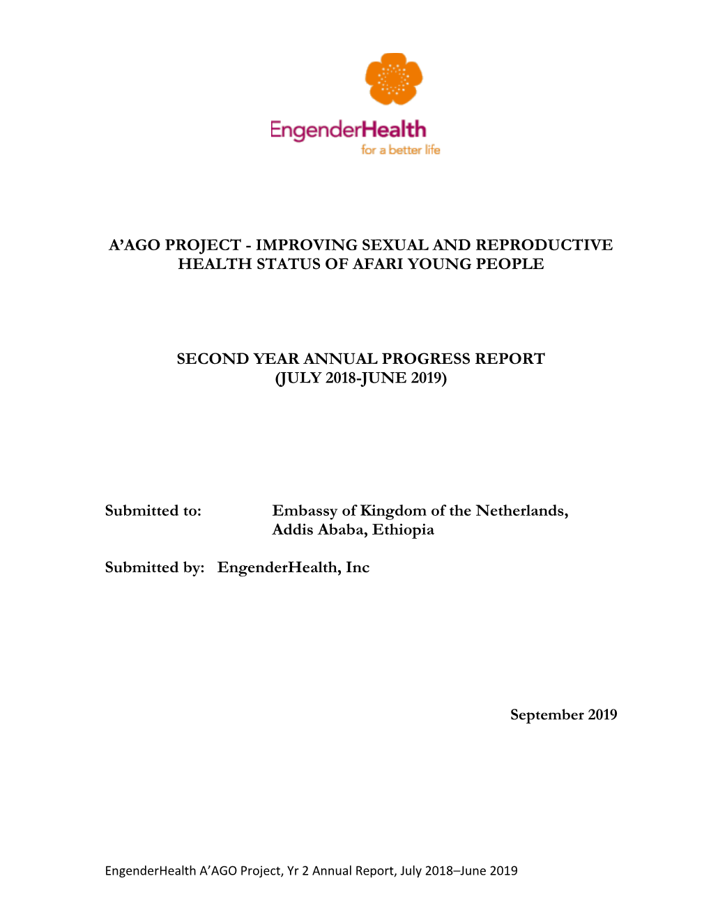 Regional Projects Periodic (Quarterly, Biannual and Annual) Report Outline