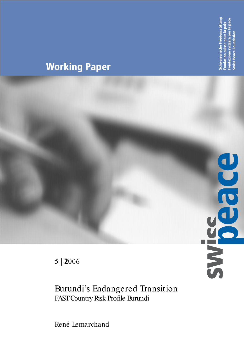 Working Paper Foundation Swiss Peace