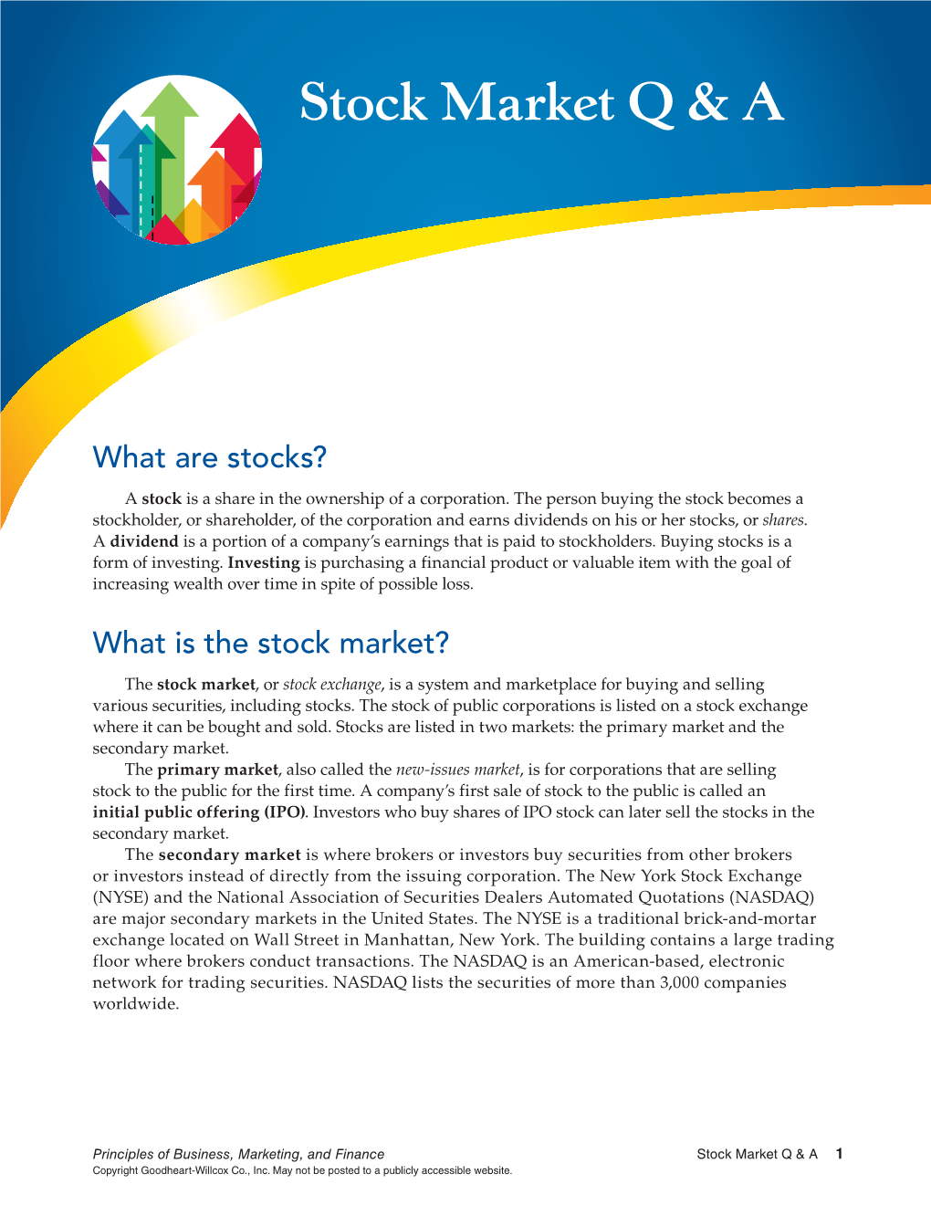 Stock Market Q & A