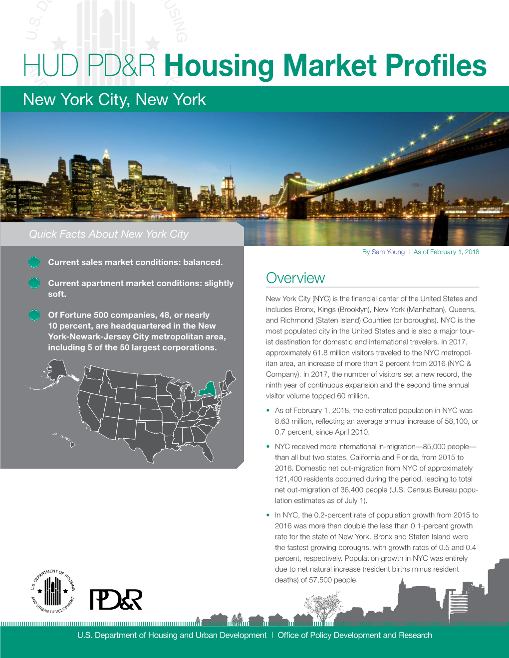 HUD PD&R Housing Market Profiles: New York City, New York