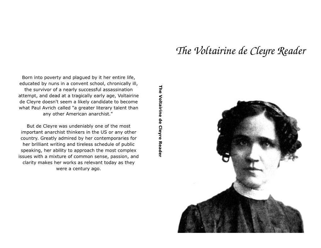 The Voltairine De Cleyre Reader