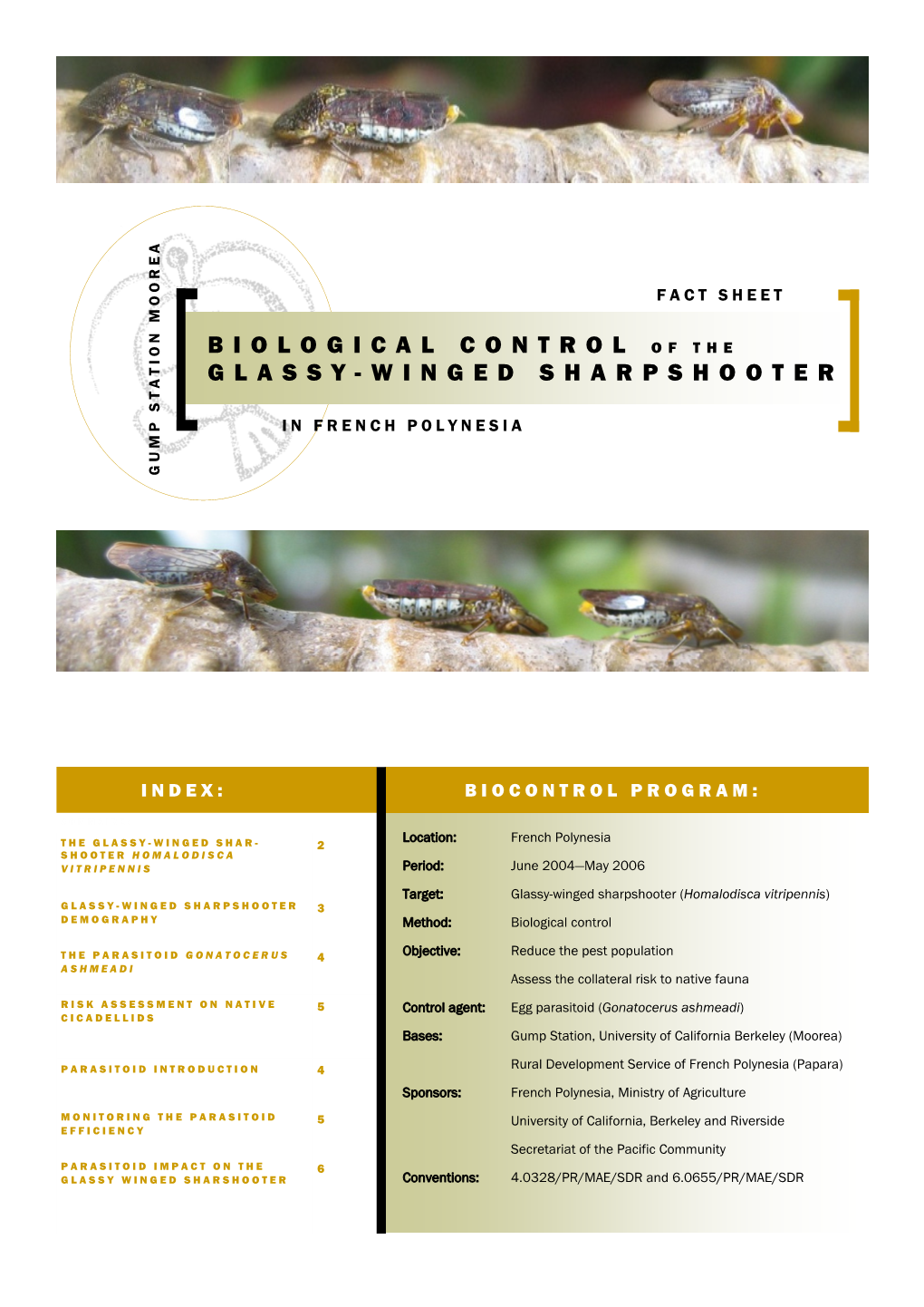 Biological Control Ofthe Glassy-Winged Sharpshooter