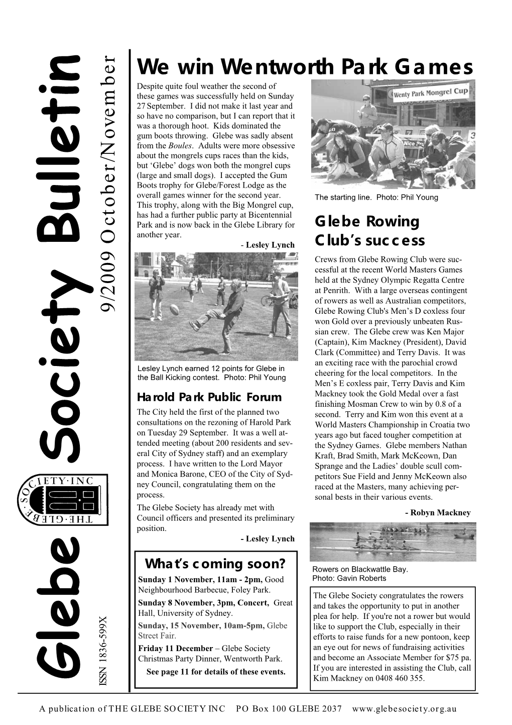 Glebe Society Bulletin 2009 Issue 09