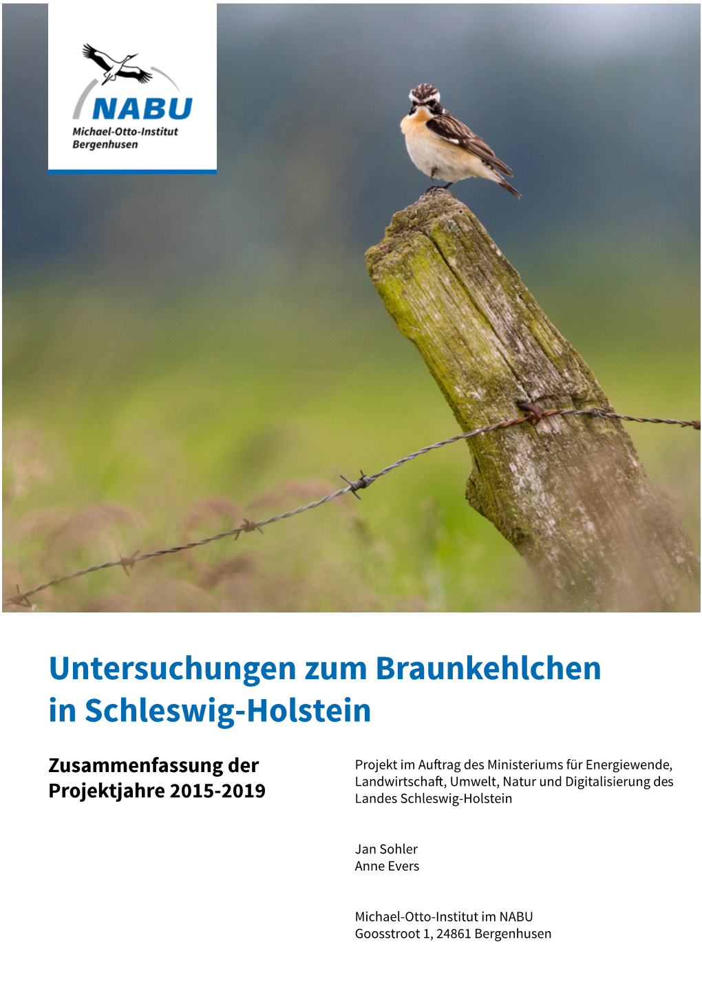 Untersuchungen Zum Braunkehlchen in Schleswig-Holstein – Zusammenfassung 2015-2019