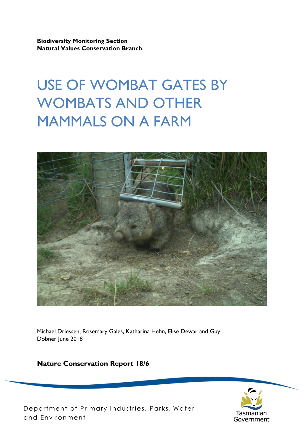 Use of Wombat Gates by Wombats and Other Mammals on a Farm