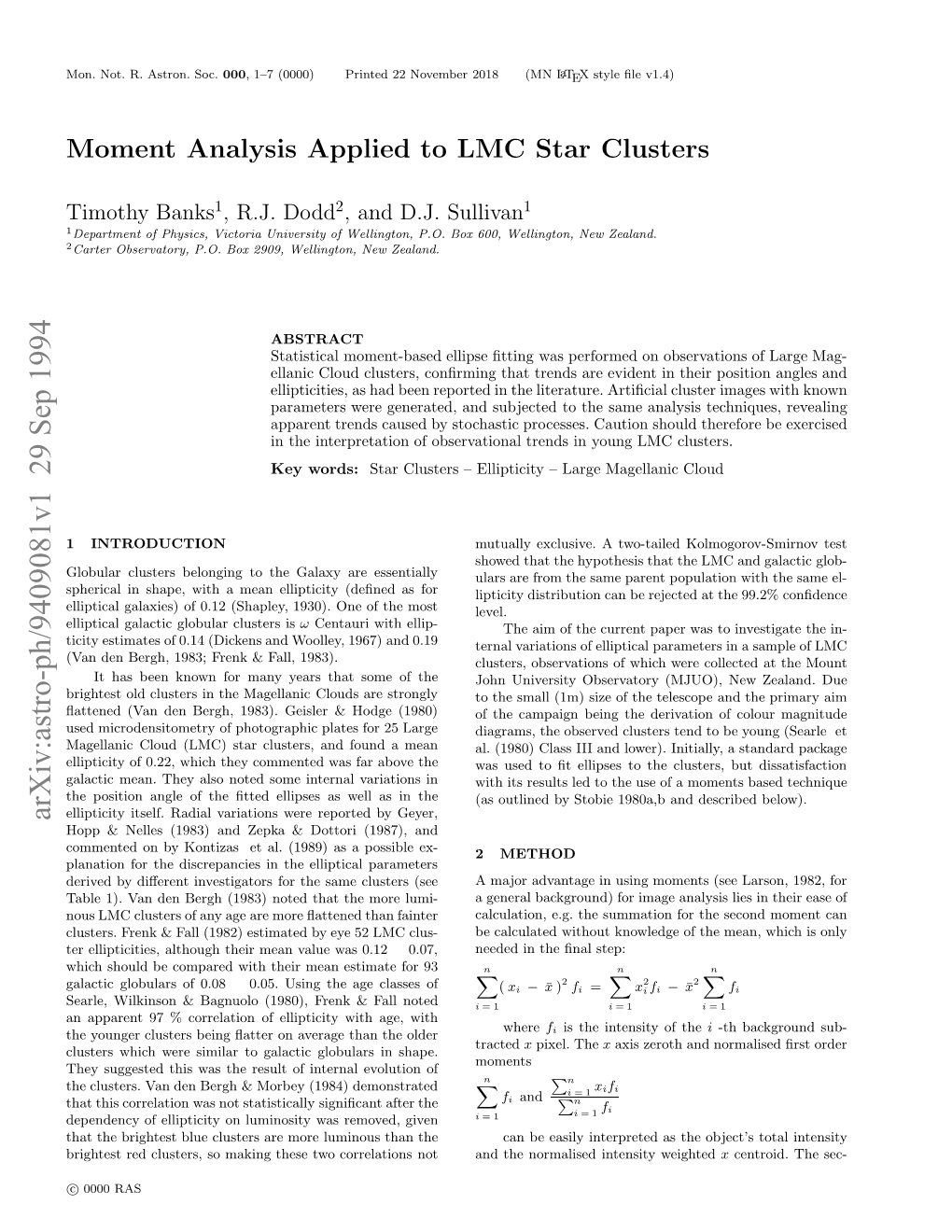 Moment Analysis Applied to LMC Star Clusters 3