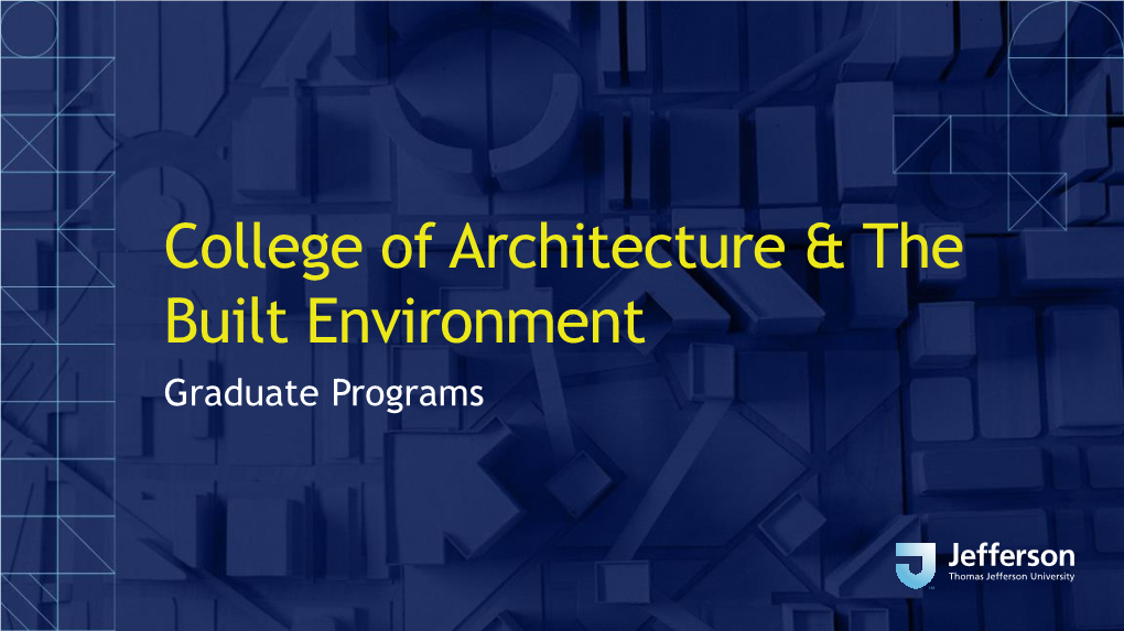 College of Architecture & the Built Environment