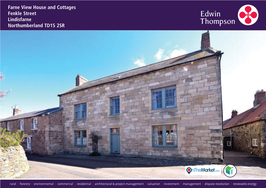 Farne View House and Cottages Fenkle Street Lindisfarne Northumberland TD15 2SR