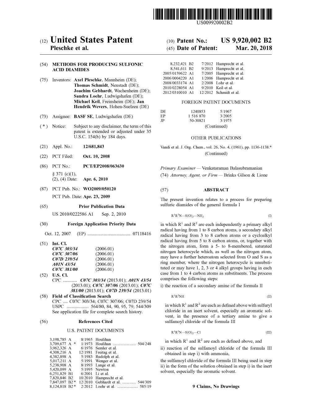 De NAR MAN (12 ) United States Patent (10 ) Patent No