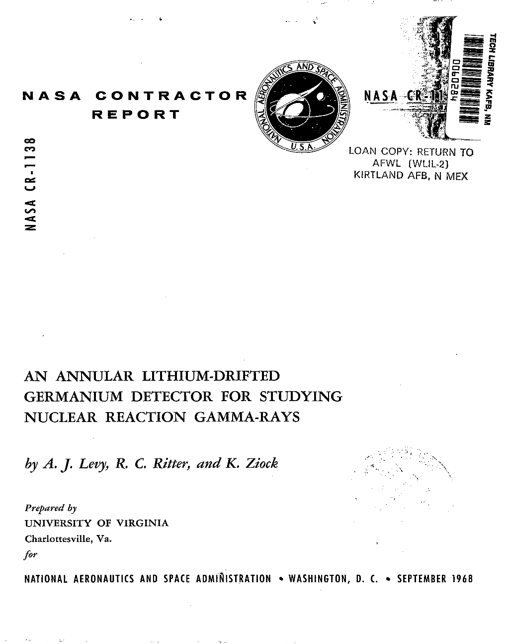 An Annular Lithium-Drifted Germanium Detector for Studying Nuclear Reaction Gamma-Rays