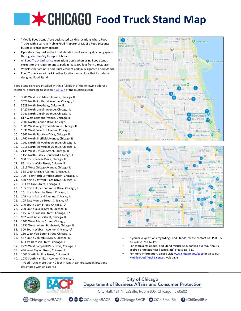 Food Truck Stand Map