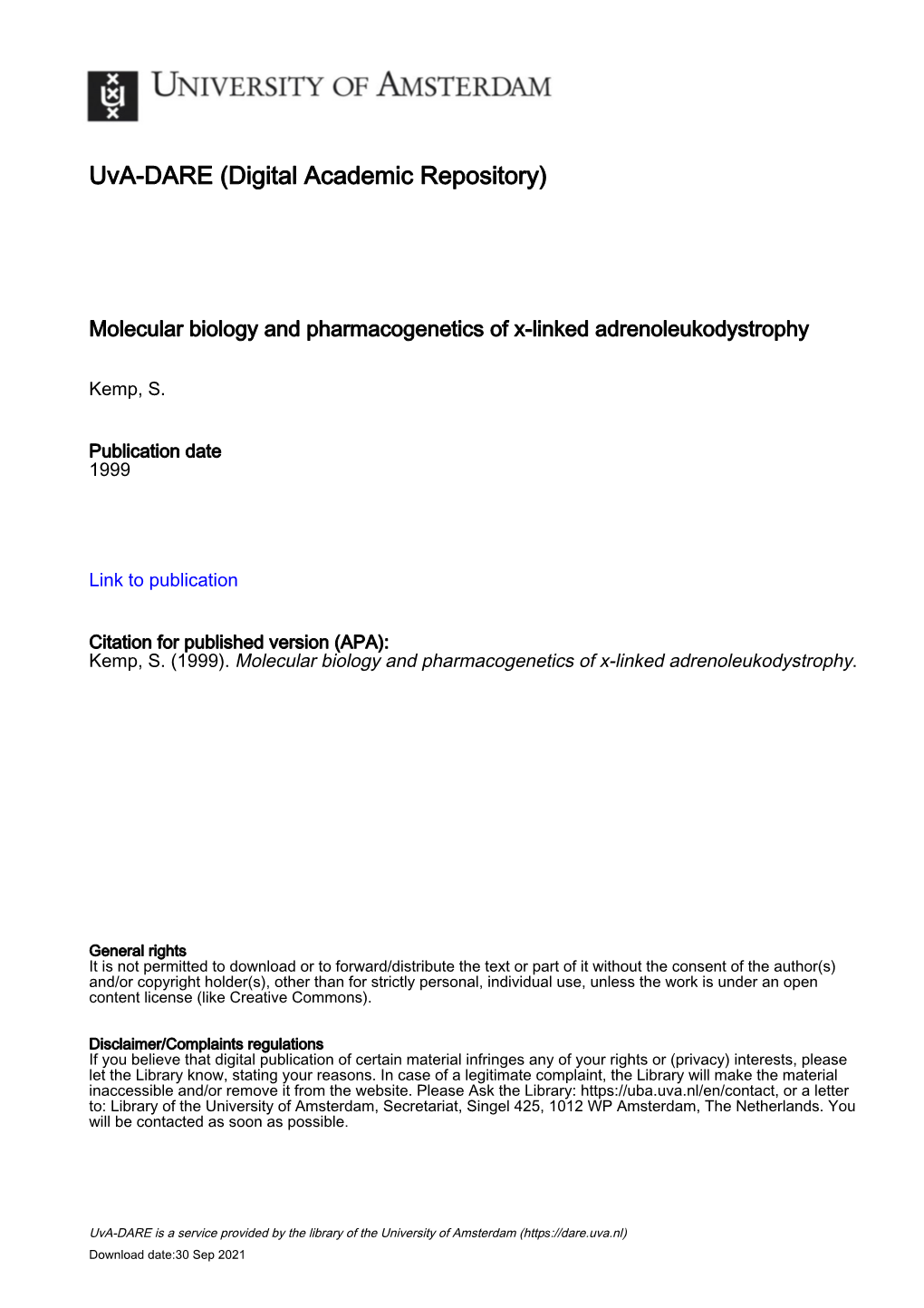 Identification of a Two Base Pair Deletion in Five Unrelated Families with Adrenoleukodystrophy