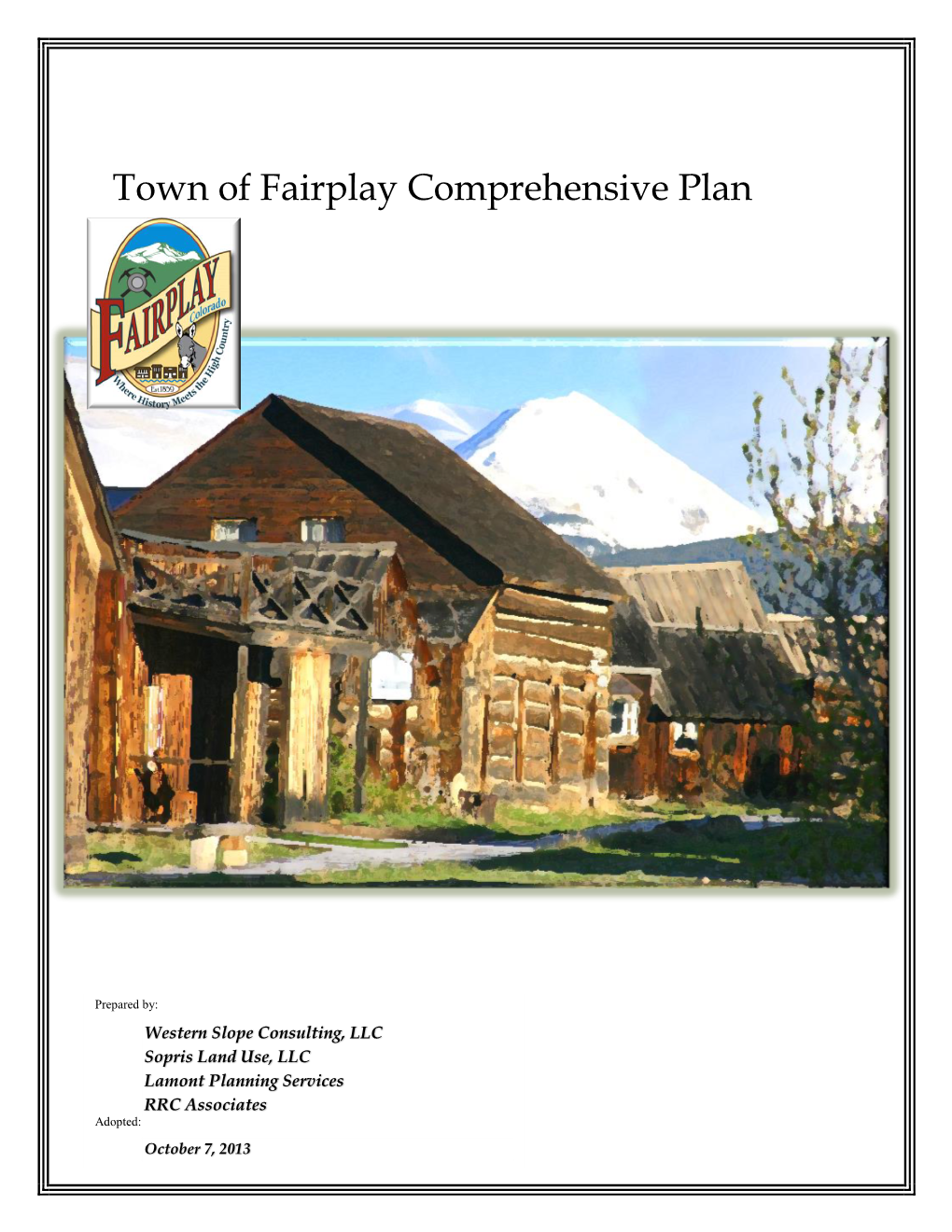 Town of Fairplay Comprehensive Plan