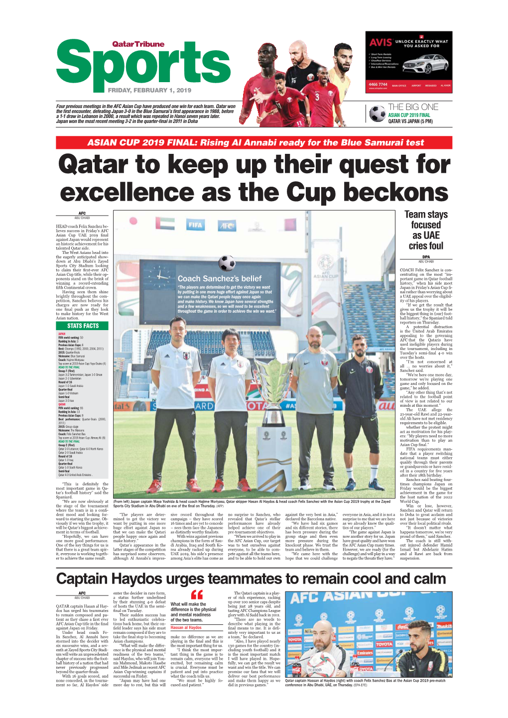 Qatar to Keep up Their Quest for Excellence As the Cup Beckons