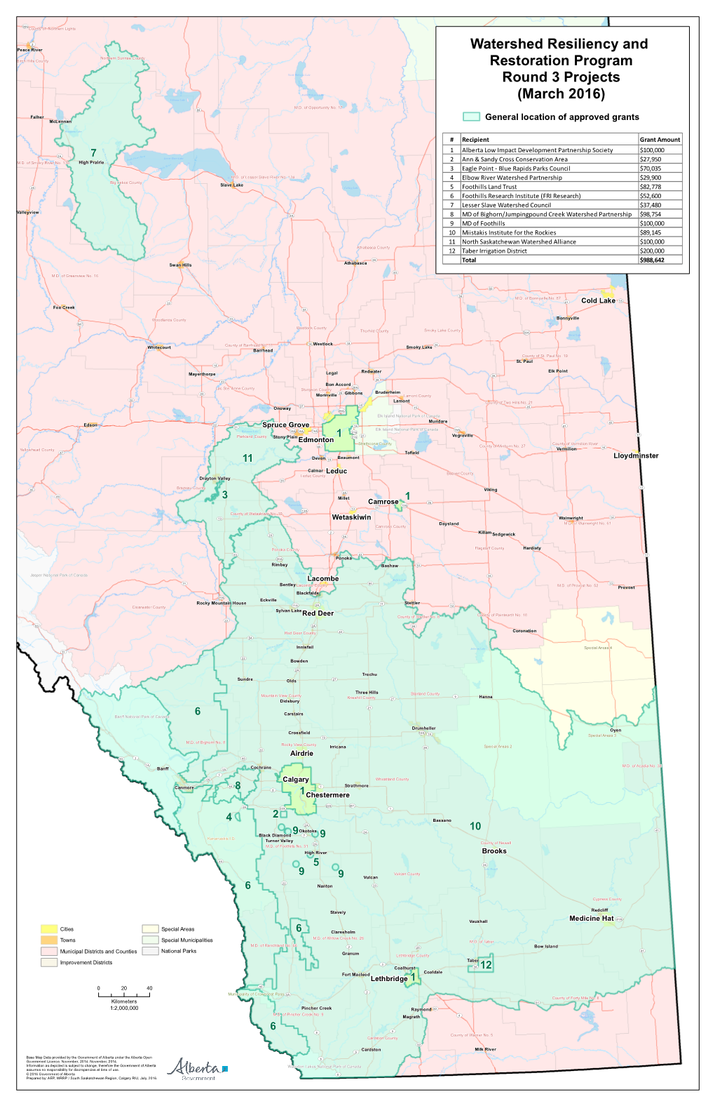 Watershed Resiliency and Restoration Program Round 3 Projects (March