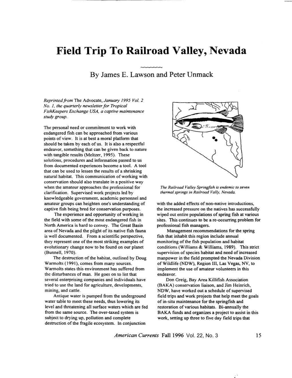 Field Trip to Railroad Valley, Nevada