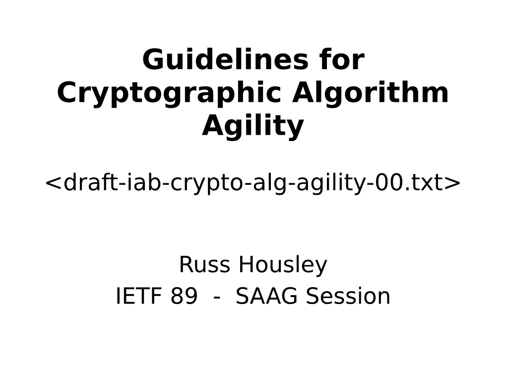 Crypto Agility (PDF)