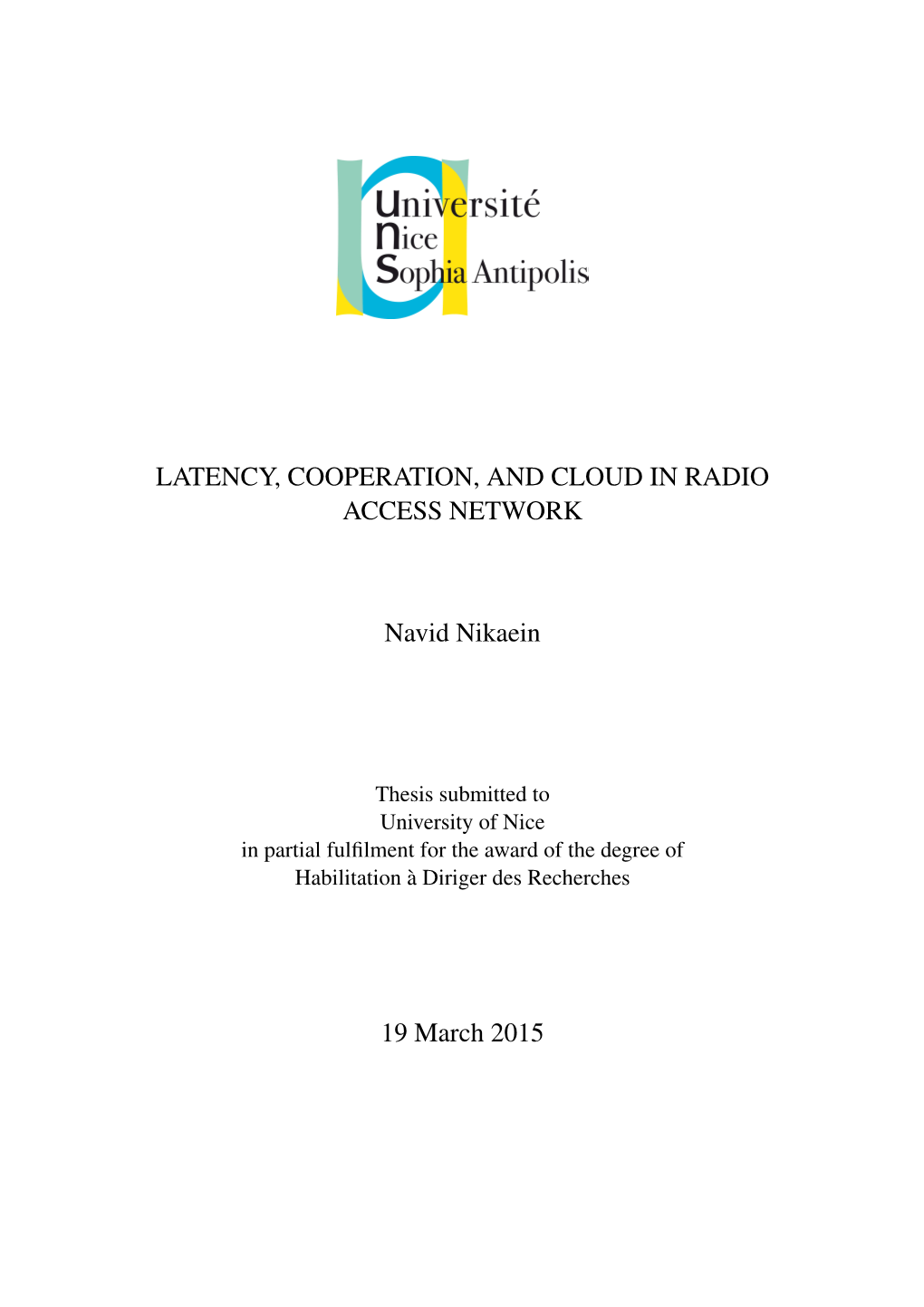 Toward a Low-Latency and Cooperative Radio Access Network