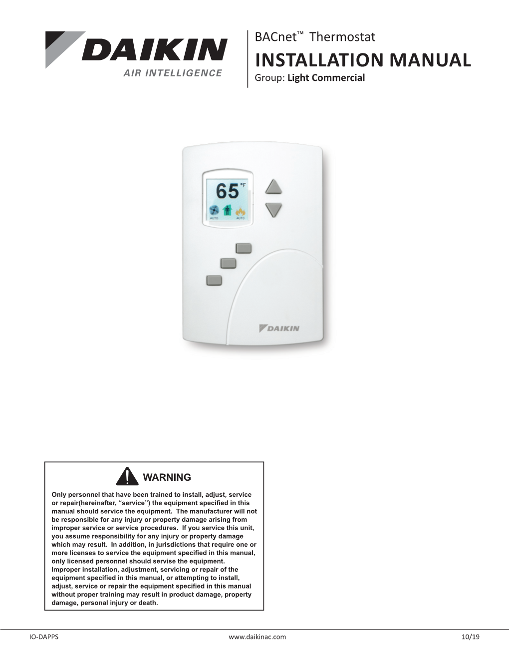 Bacnet Thermostat Product Numbers