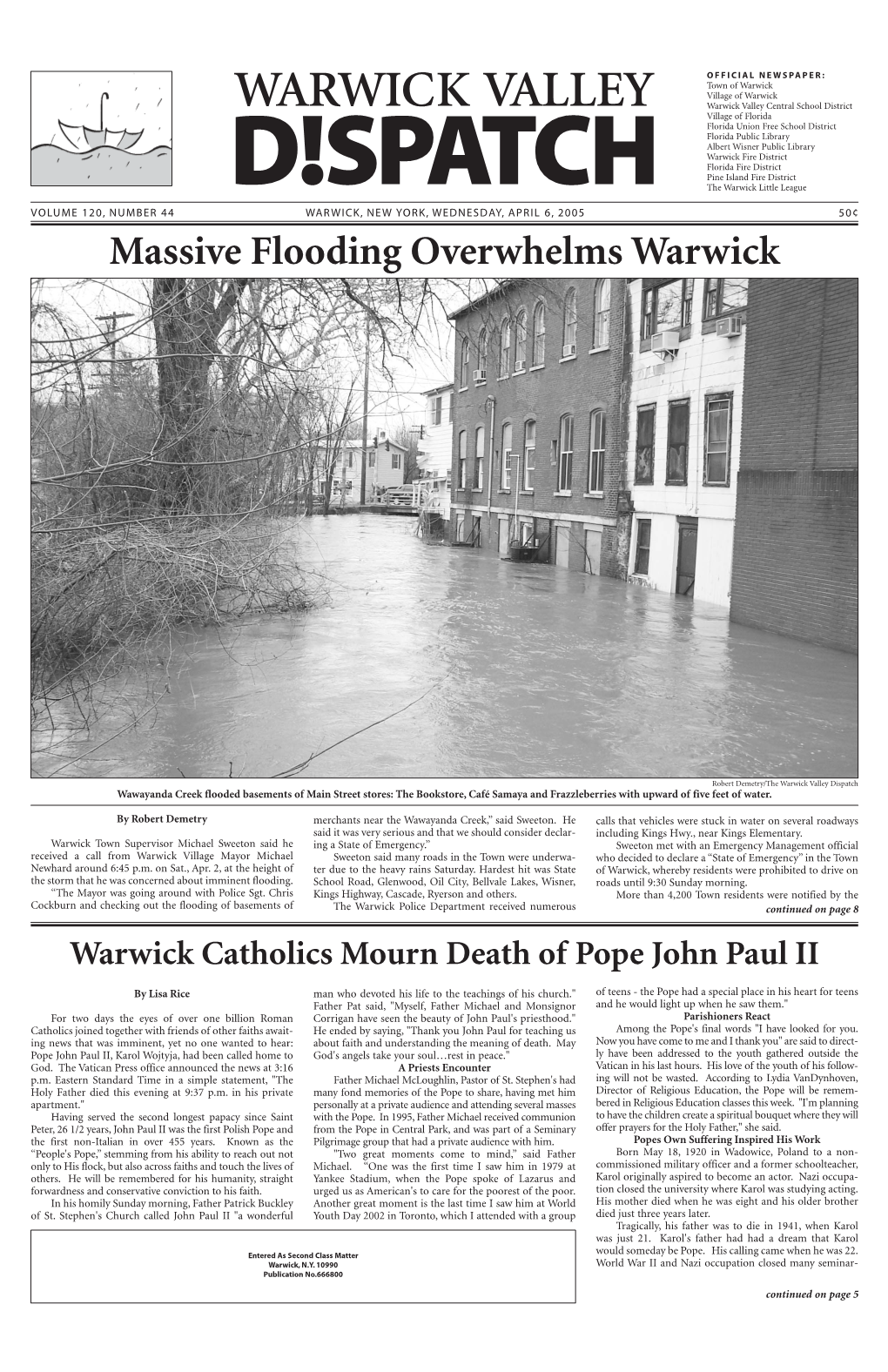 Massive Flooding Overwhelms Warwick