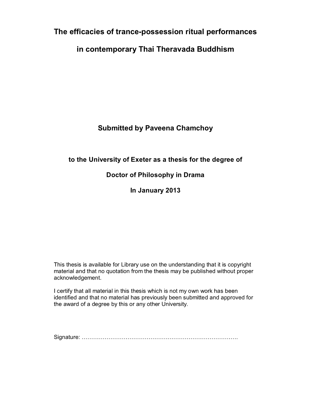 The Efficacies of Trance-Possession Ritual Performances In