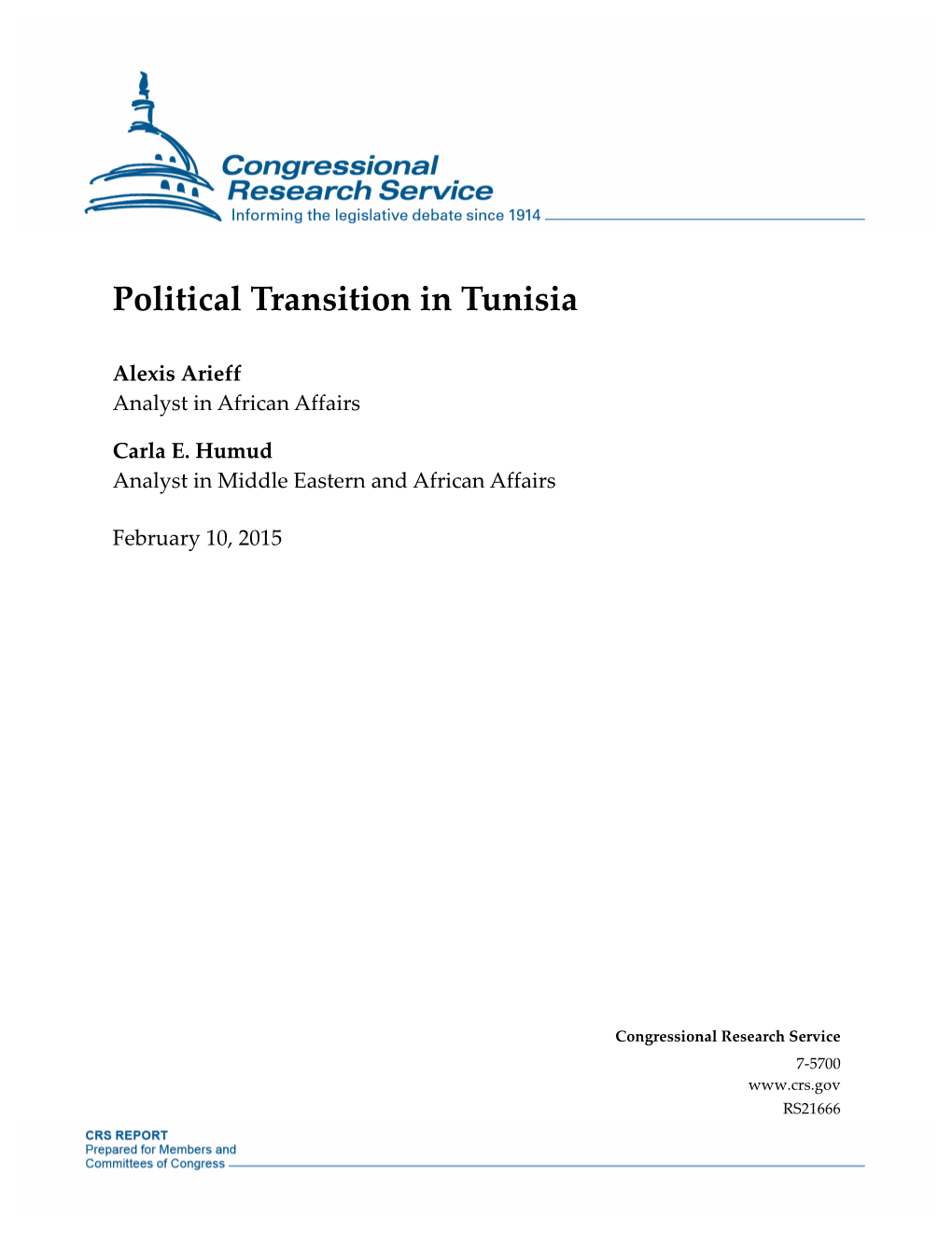 Political Transition in Tunisia