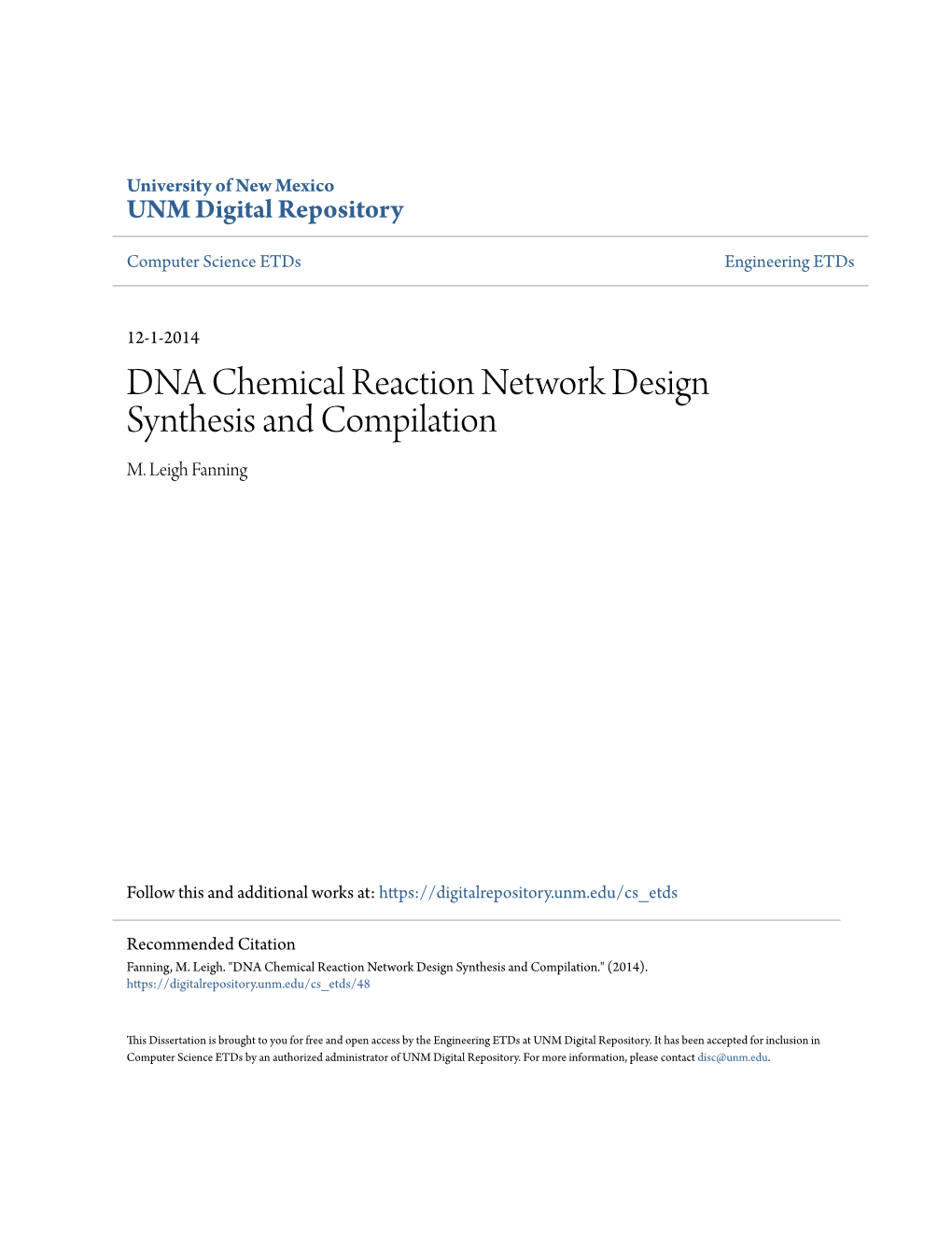 DNA Chemical Reaction Network Design Synthesis and Compilation M