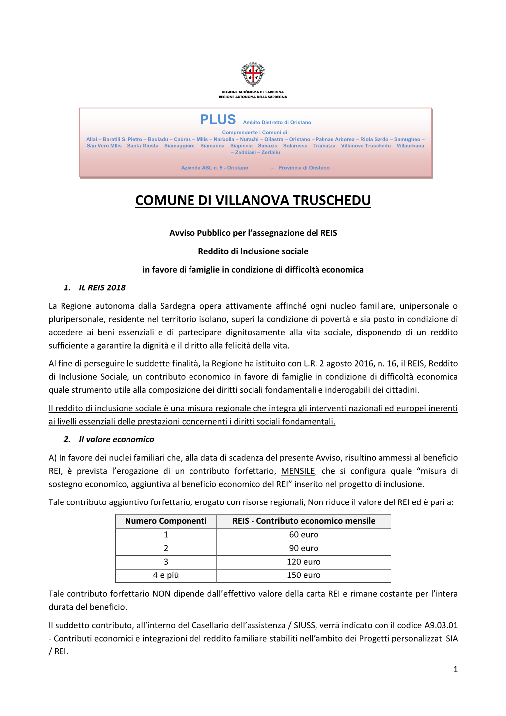 Comune Di Villanova Truschedu